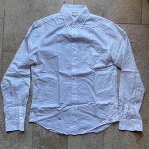 Alex Mills, Mill Shirt in Paper Poplin White, Men's Small, Perfect
